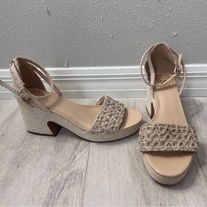 Vince Camuto Raila Platform Jute Sandals 10M